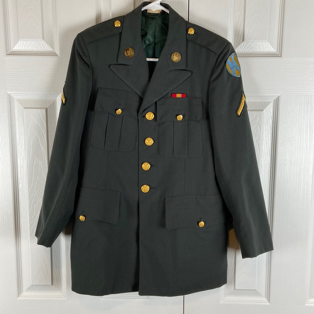 Vintage Us Army Dress Jacket 1960’s 21st Theater Sust… Gem